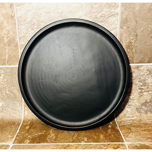 13" Acacia Modern Eastport Serving Platter - Black - Threshold - New - Picture 4 of 8